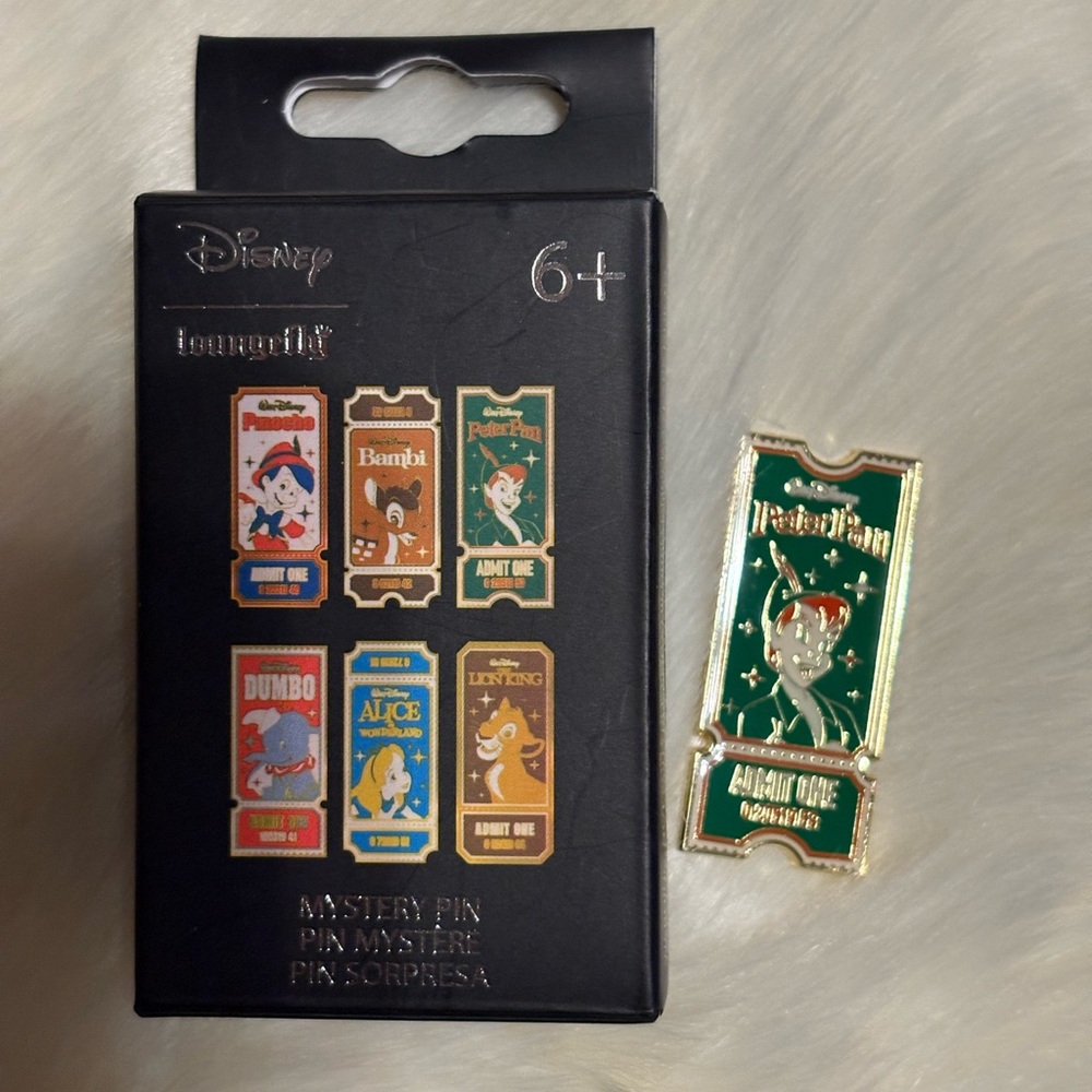 Loungefly Disney Peter Pan Ticket Pin